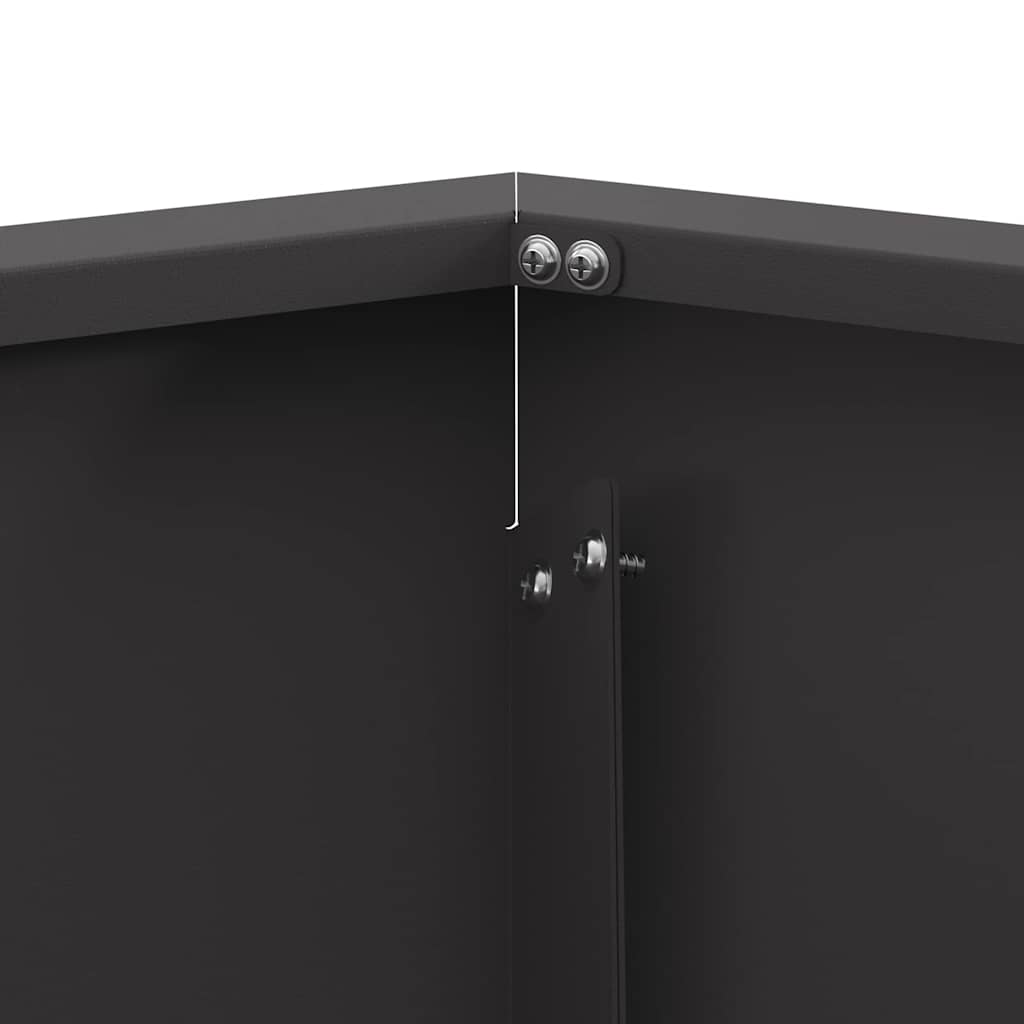 vidaXL Kominek Czarny Stal odporna na warunki atmosferyczne