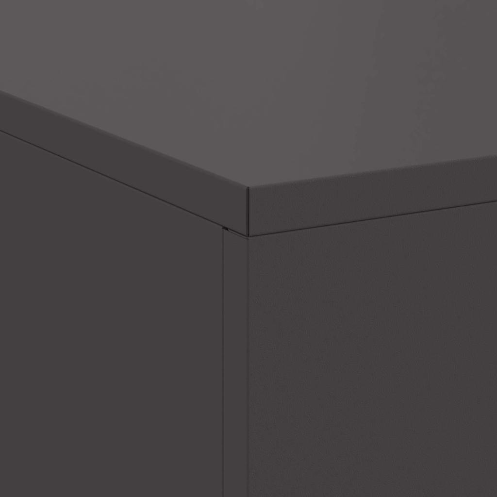 vidaXL Kominek Czarny 100 x 100 x 30 cm Stal