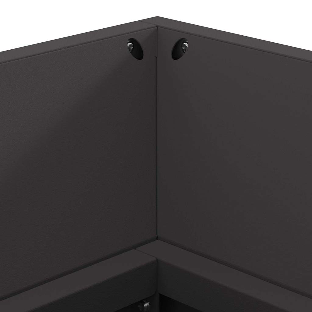 vidaXL Kominek Czarny 160 x 45 x 35 cm Stal