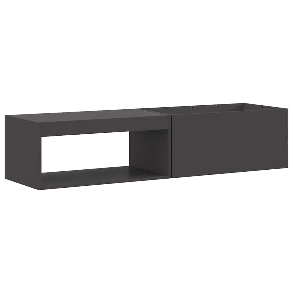 vidaXL Kominek Czarny 160 x 45 x 35 cm Stal