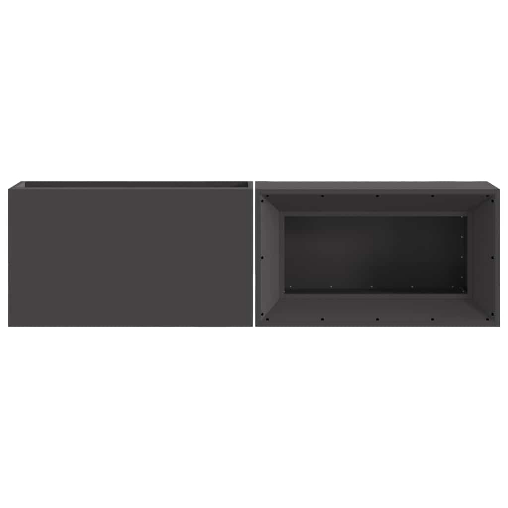 vidaXL Kominek Czarny 160 x 45 x 35 cm Stal