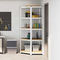vidaXL Półka narożna Srebrny 90 x 90 x 198 cm Materiał drewnopochodny