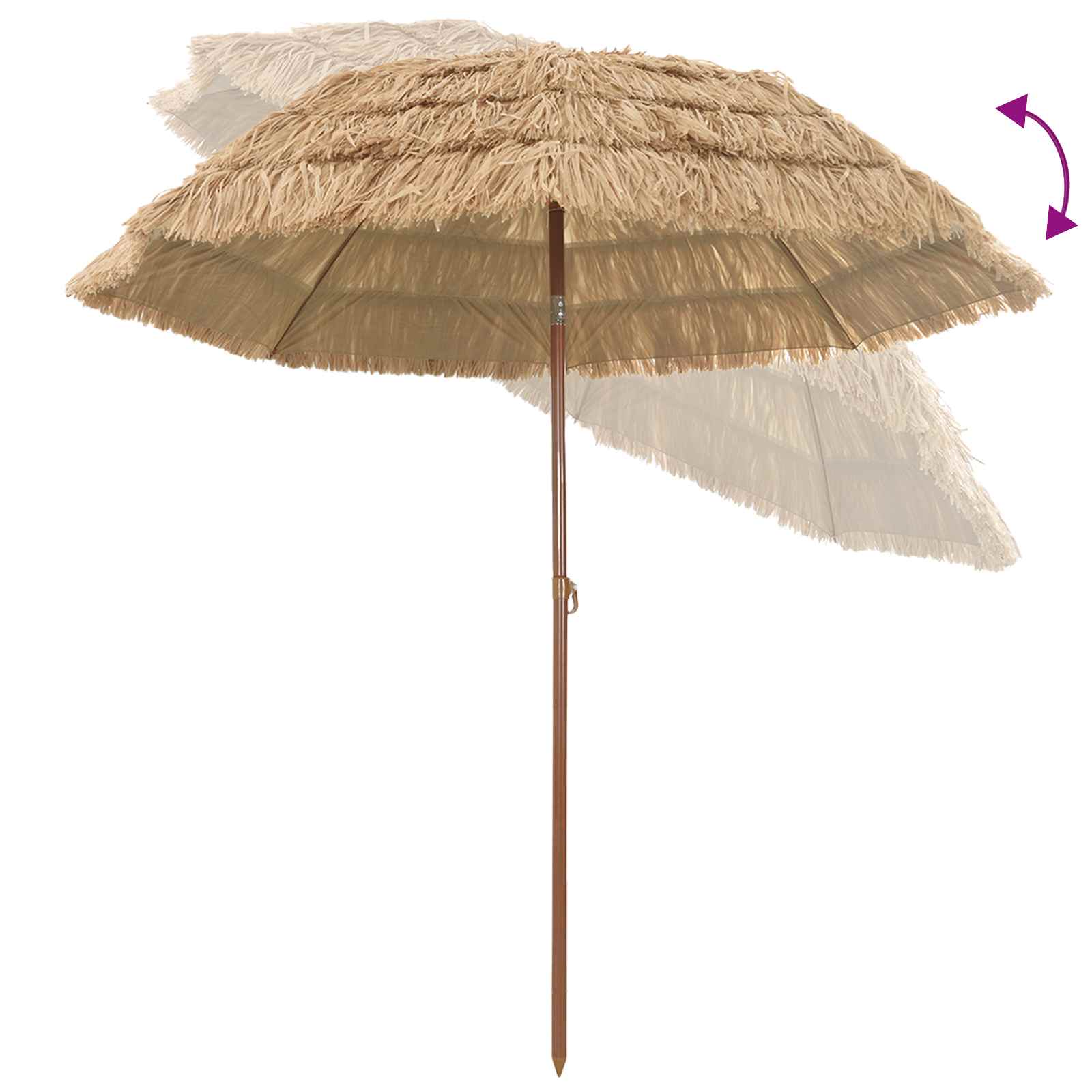 vidaXL Parasolka ogrodowa Naturalny 205 x 205 x 210 cm