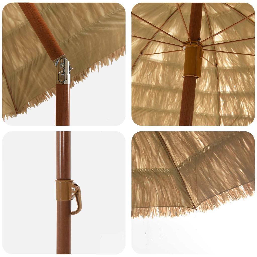 vidaXL Parasolka ogrodowa Naturalny 255 x 255 x 255 cm