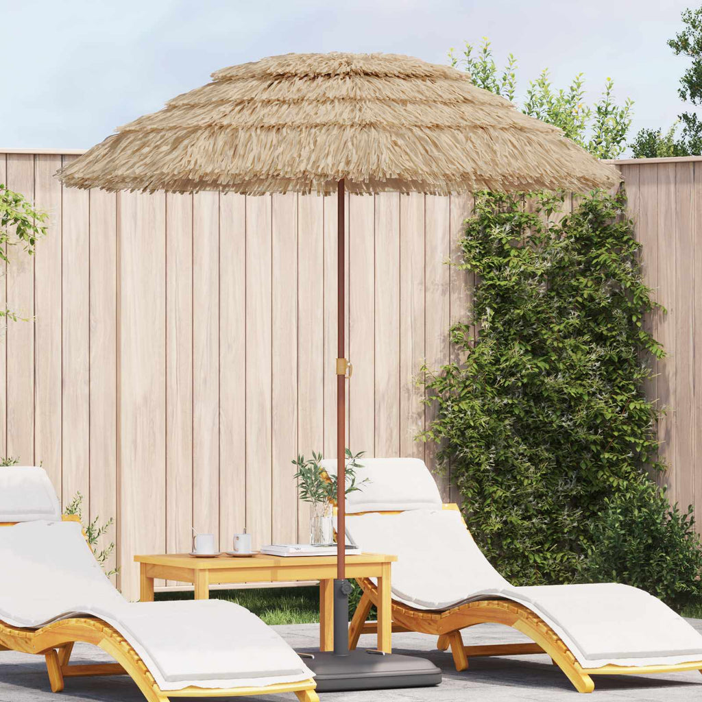 vidaXL Parasol plażowy Naturalny 160 x 160 x 196 cm Poliester i Stal