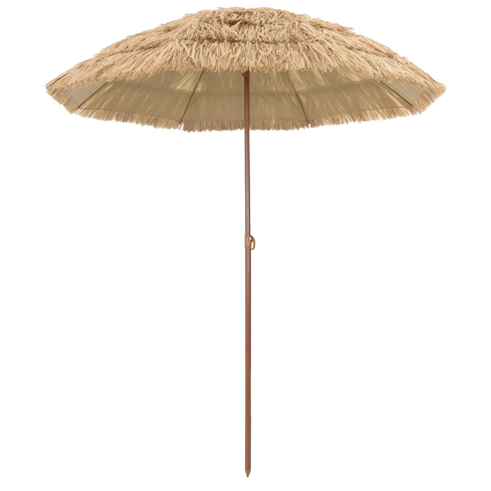 vidaXL Parasol plażowy Naturalny 160 x 160 x 196 cm Poliester i Stal