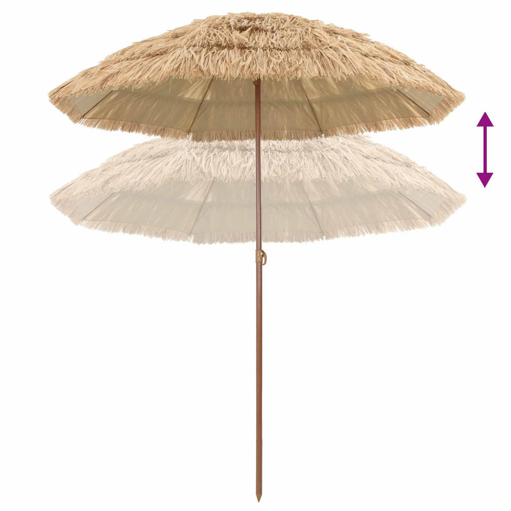 vidaXL Parasol plażowy Naturalny 160 x 160 x 196 cm Poliester i Stal