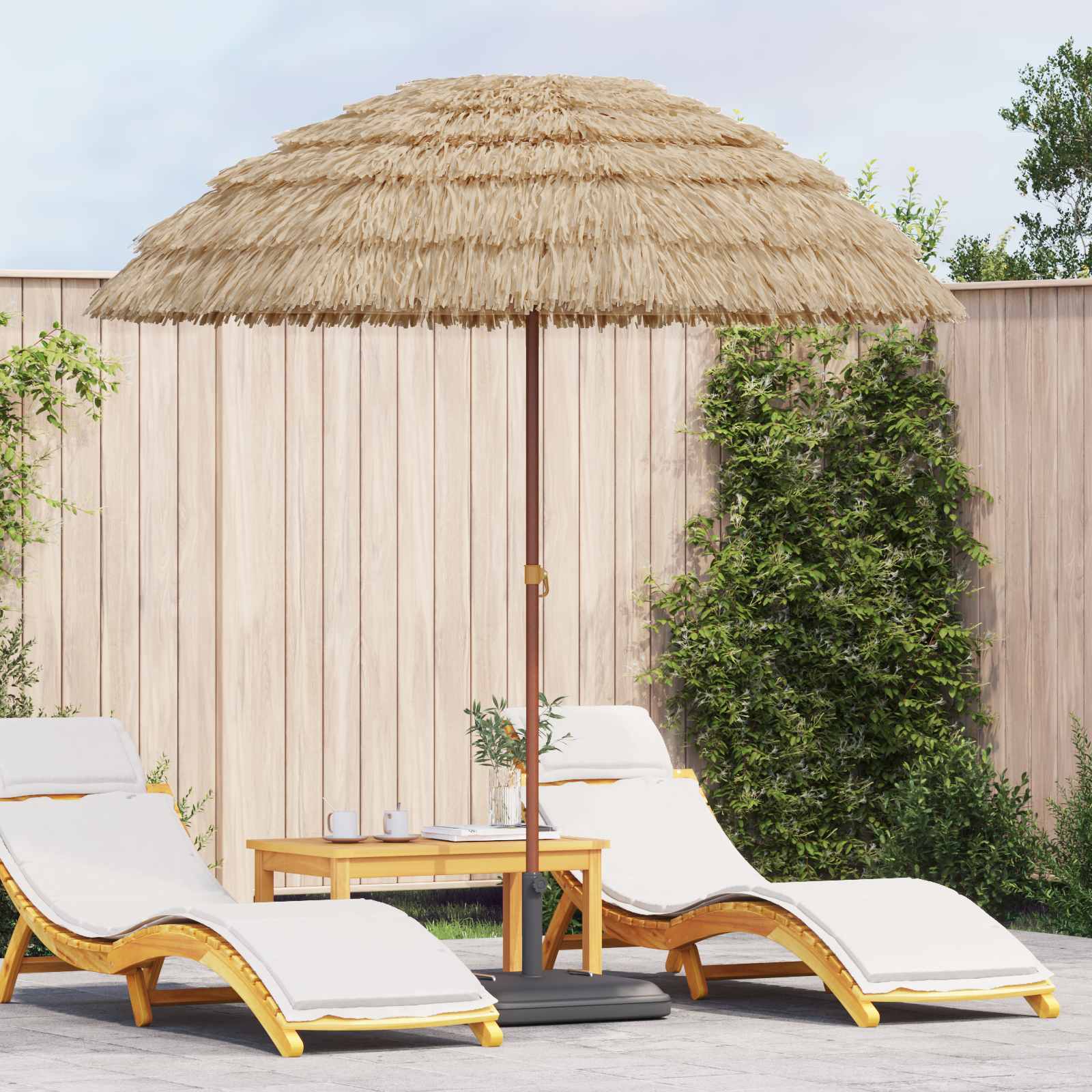 vidaXL Parasol plażowy 205 x 205 x 210 cm Poliester i Stal naturalny
