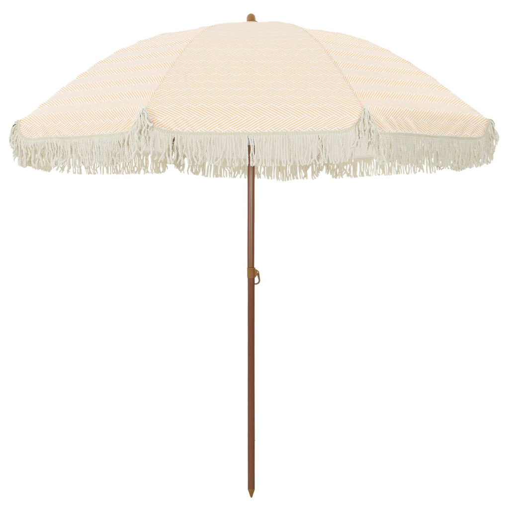 vidaXL Parasol plażowy Żółty i Biały 205 x 205 x 210 cm