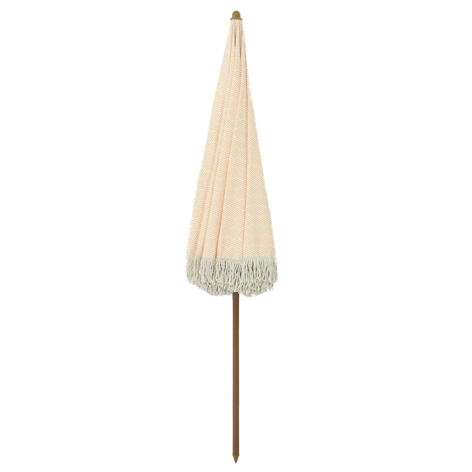 vidaXL Parasol plażowy Żółty i Biały 205 x 205 x 210 cm