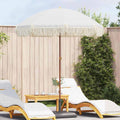 vidaXL Parasol plażowy Szary i biały 160 x 160 x 196 cm