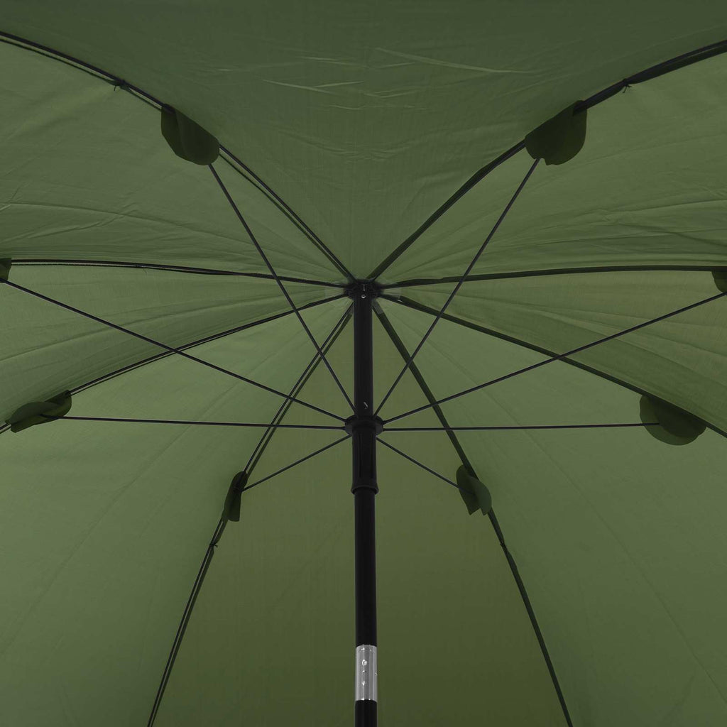 vidaXL Parasol wędkarski Żółta armia 220 x 185 cm Poliester Oxford