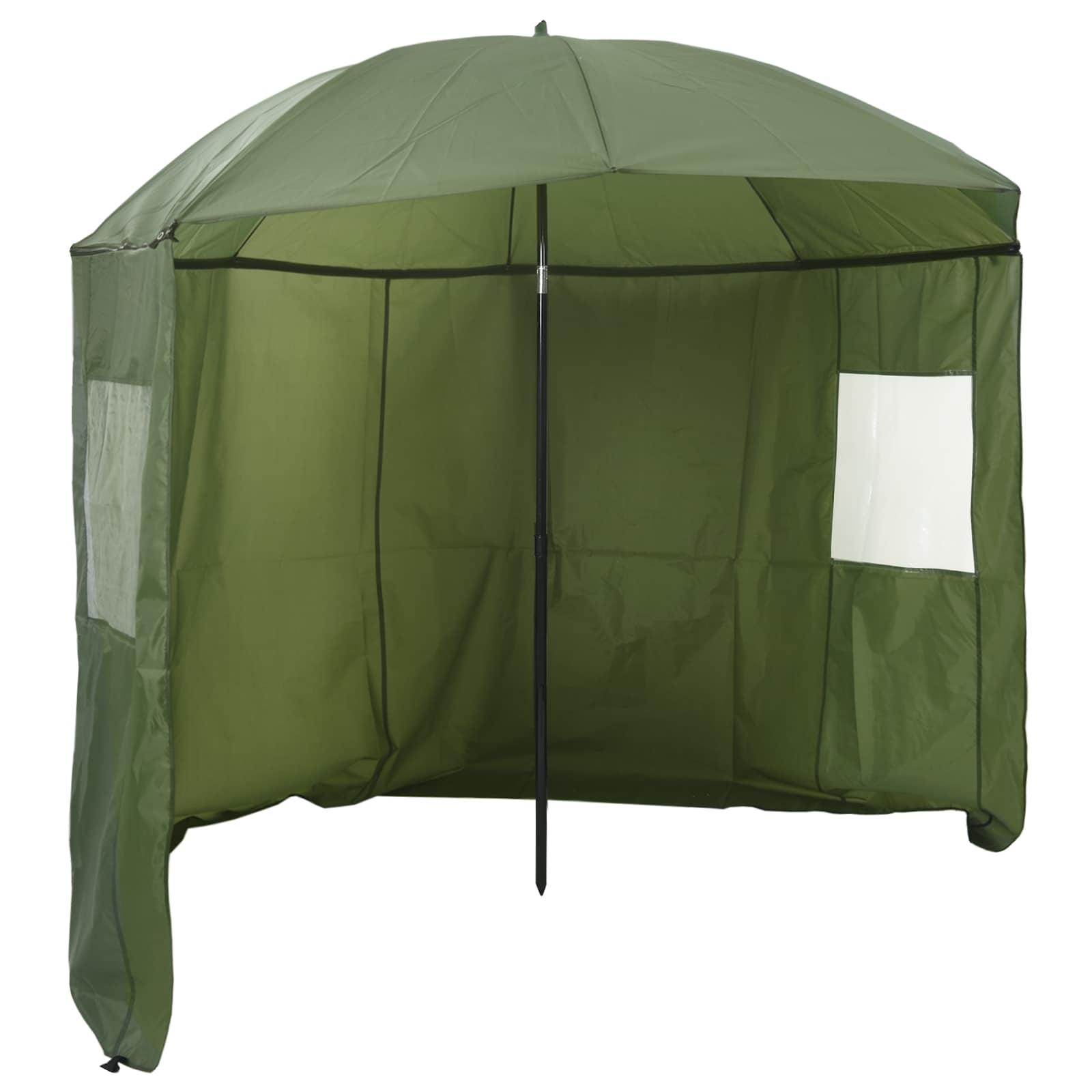 vidaXL Parasol wędkarski Żółta armia 220 x 185 cm Poliester Oxford