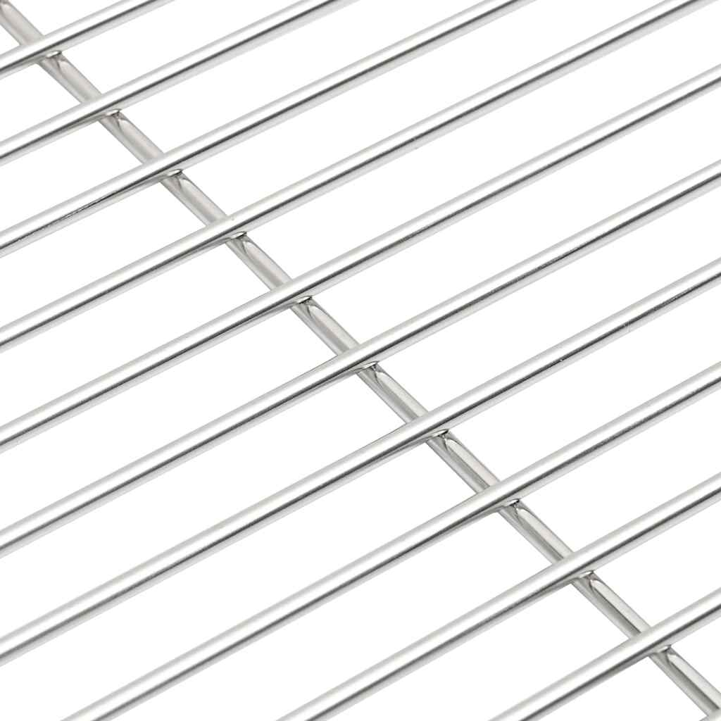 vidaXL Ruszt do grilla Srebrny 43 x 43 cm Stal nierdzewna