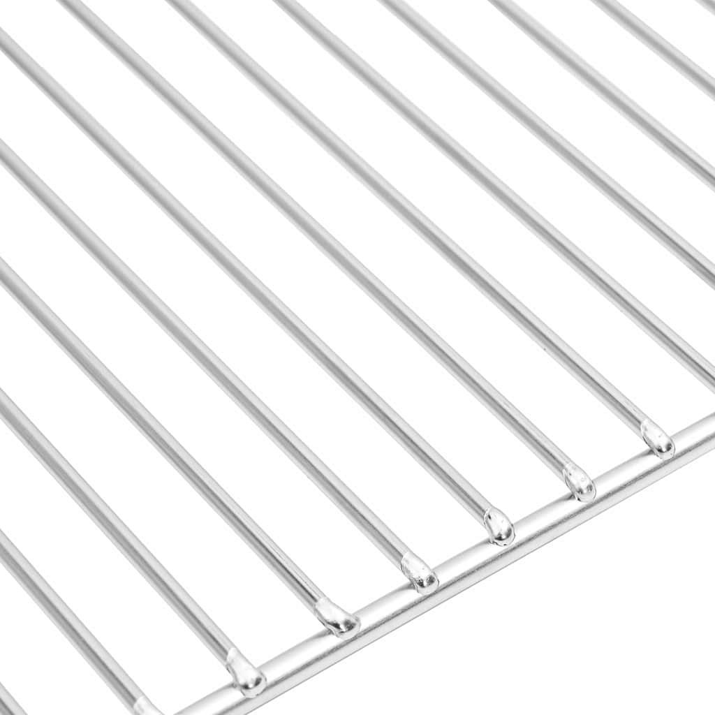vidaXL Ruszt grillowy Srebrny 47 x 32,5 cm Stal nierdzewna