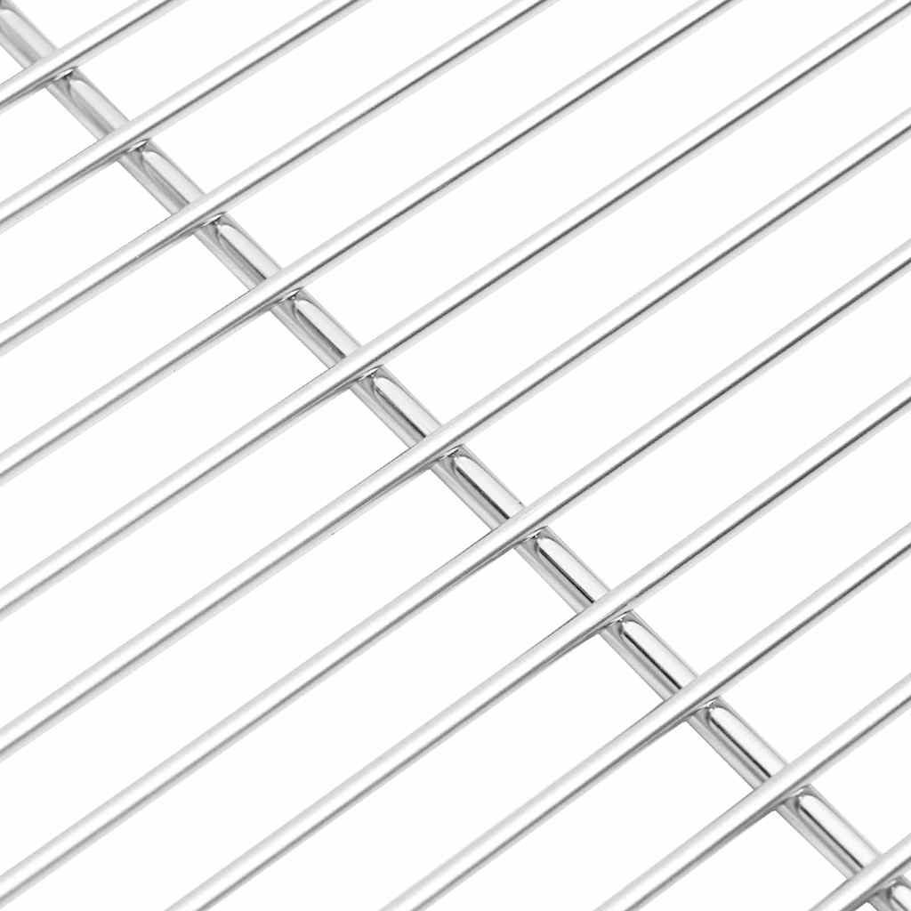 vidaXL Ruszt grillowy Srebrny 50 x 35 cm Stal nierdzewna
