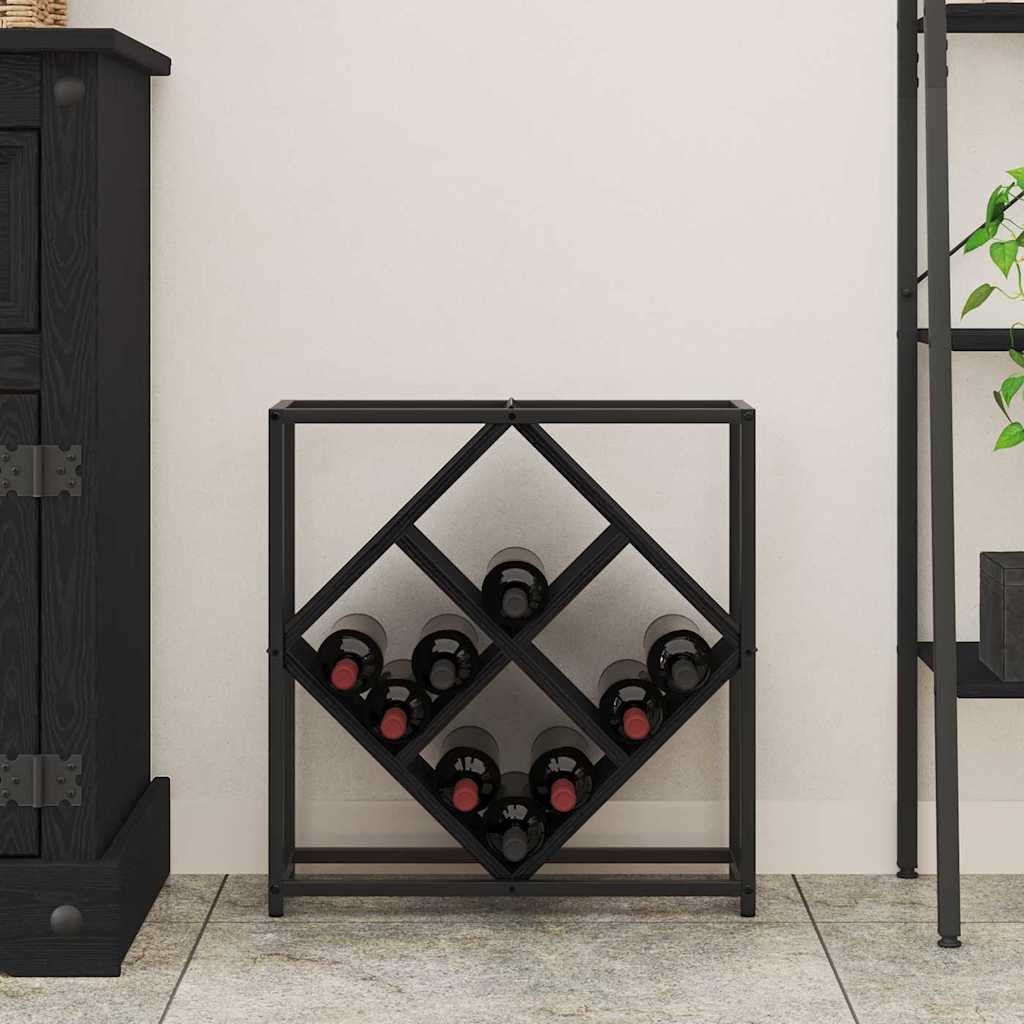 vidaXL Regał na wino Czarny Dąb 51 x 18 x 52,5 cm