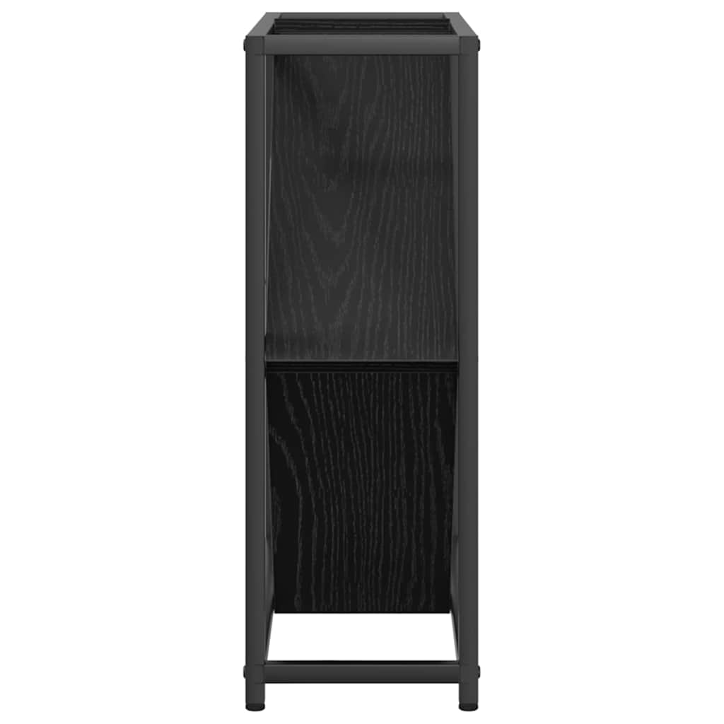 vidaXL Regał na wino Czarny Dąb 51 x 18 x 52,5 cm