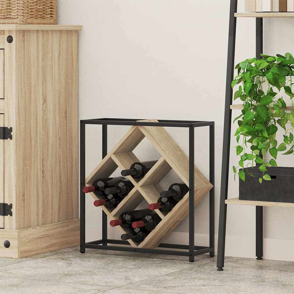 vidaXL Regał na wino Dąb Sonoma 51 x 18 x 52,5 cm
