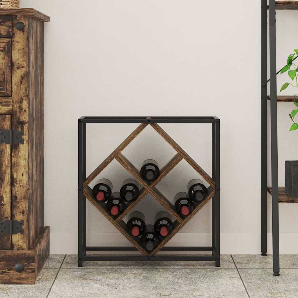 vidaXL Regał na wino Dąb wędzony 51 x 18 x 52,5 cm