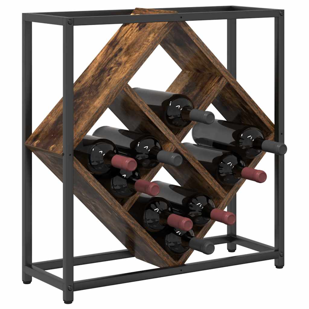 vidaXL Regał na wino Dąb wędzony 51 x 18 x 52,5 cm