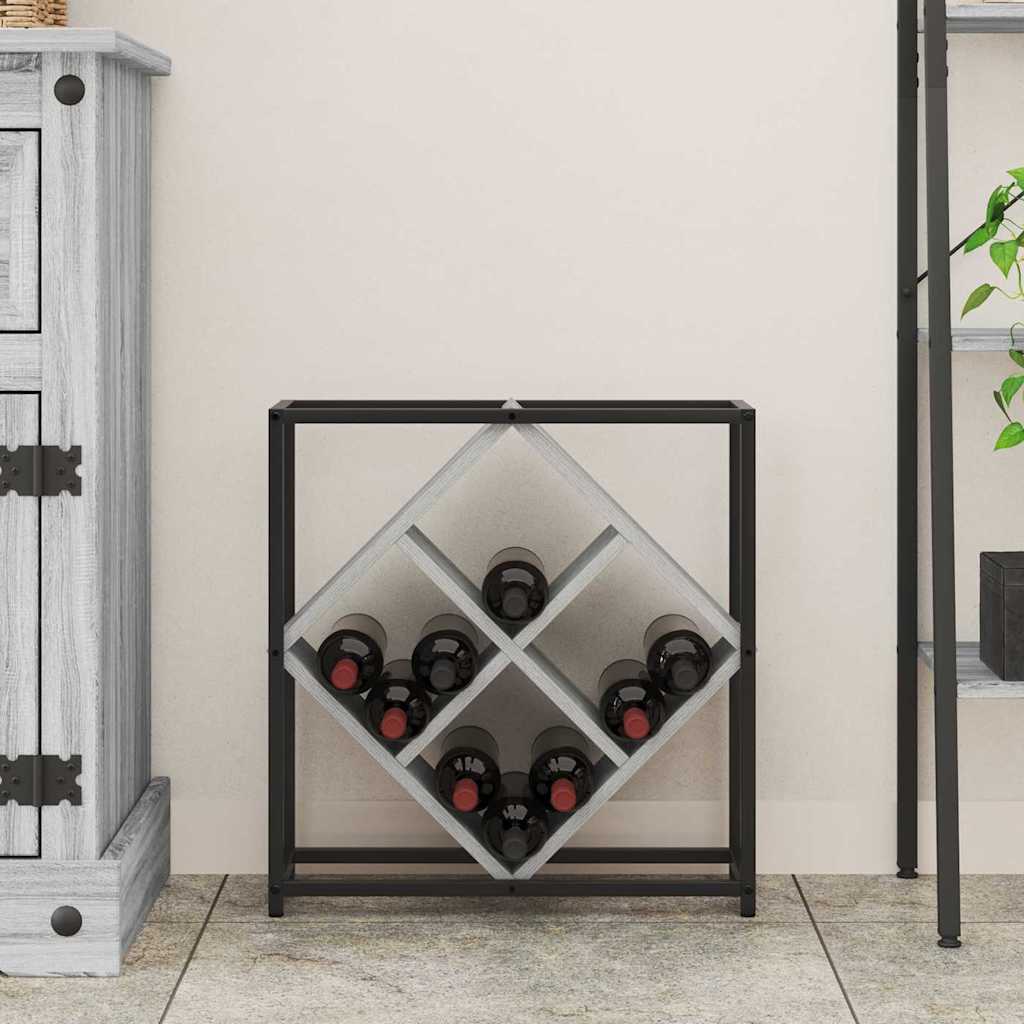 vidaXL Regał na wino Szary Sonoma 51 x 18 x 52,5 cm
