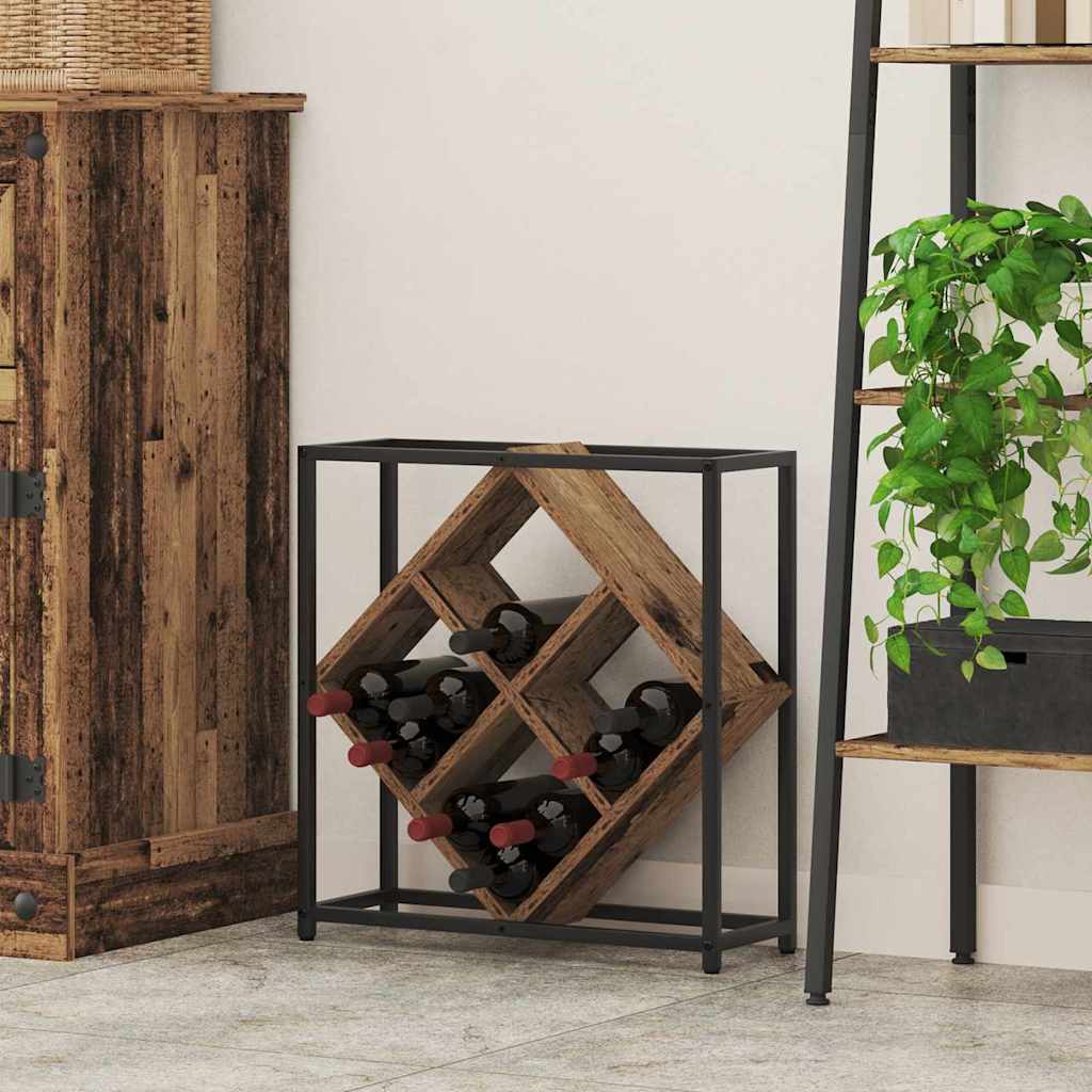 vidaXL Regał na wino Stare drewno 51 x 18 x 52,5 cm