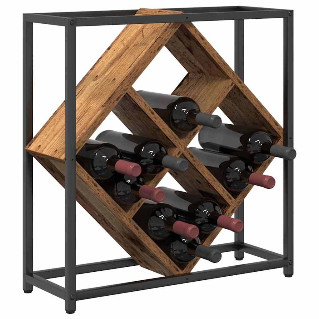 vidaXL Regał na wino Stare drewno 51 x 18 x 52,5 cm