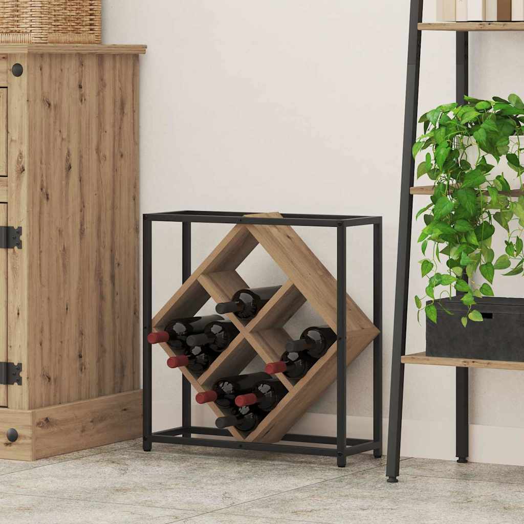 vidaXL Regał na wino Dąb rzemieślniczy 51 x 18 x 52,5 cm