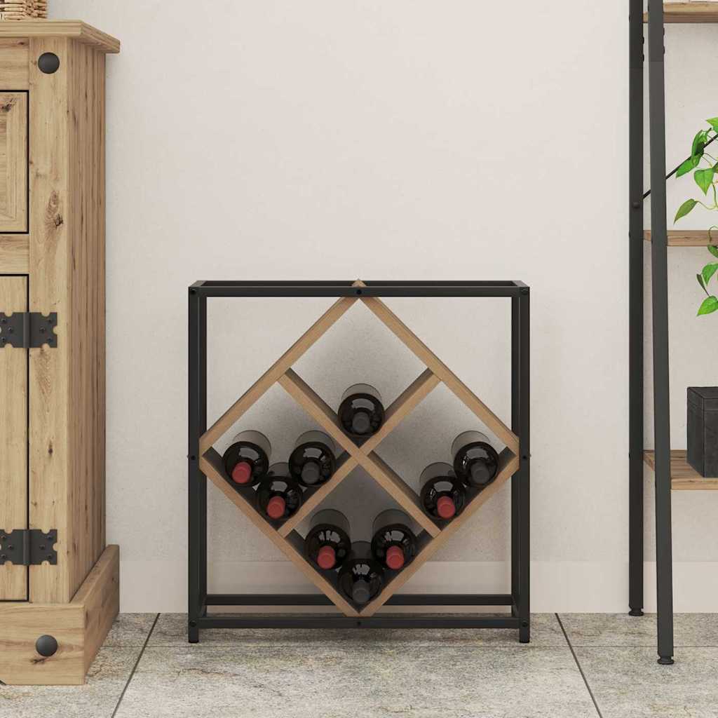 vidaXL Regał na wino Dąb rzemieślniczy 51 x 18 x 52,5 cm