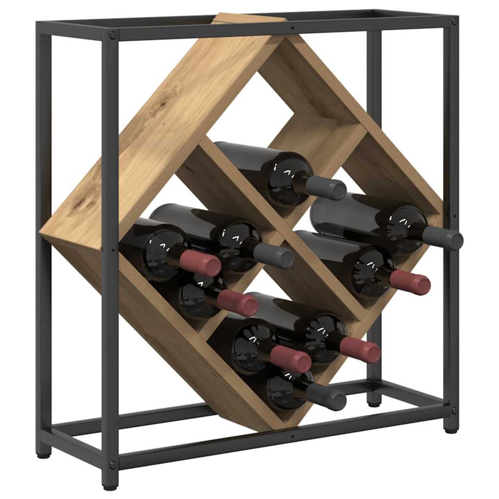 vidaXL Regał na wino Dąb rzemieślniczy 51 x 18 x 52,5 cm