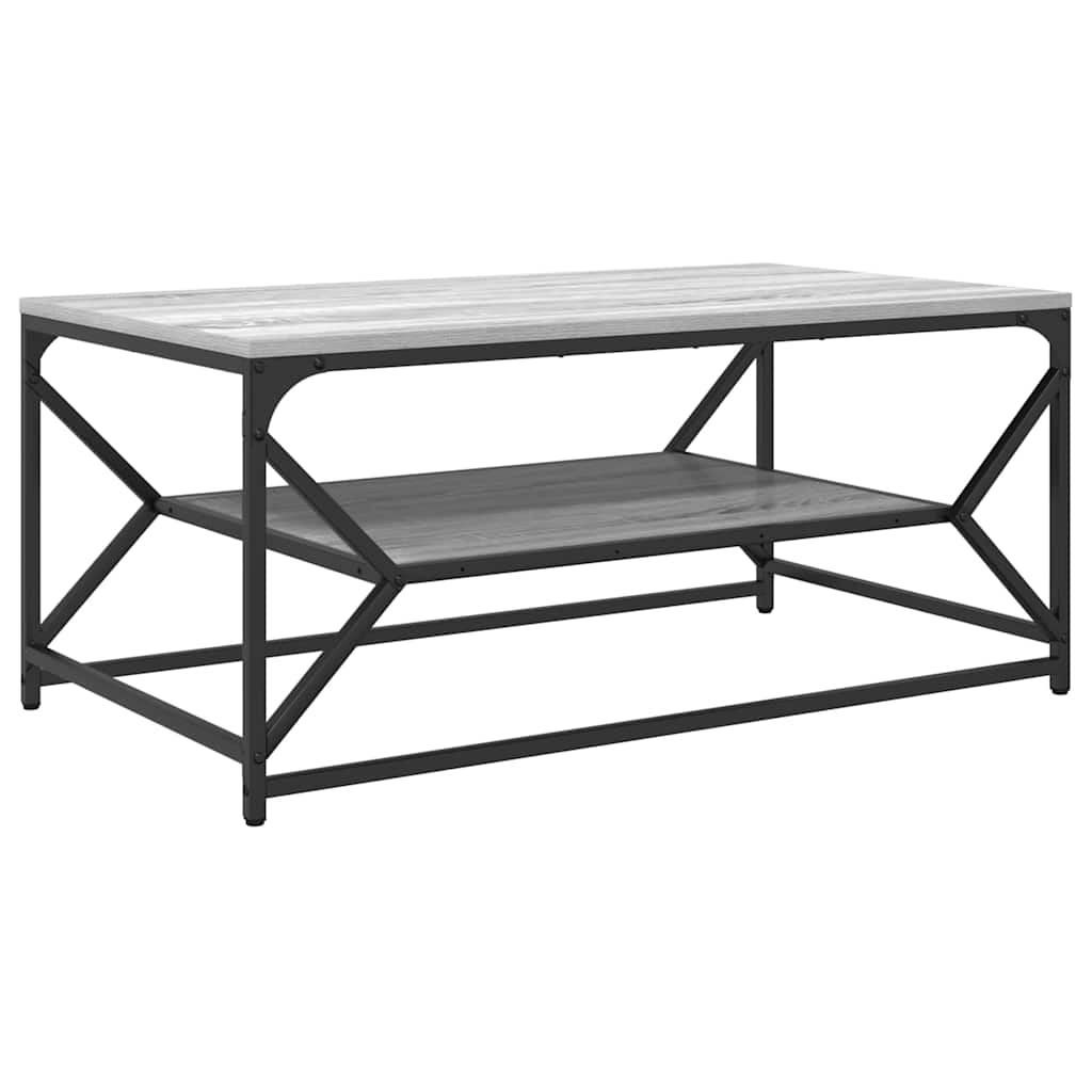 vidaXL Stolik kawowy Szary Sonoma 90 x 50 x 40 cm