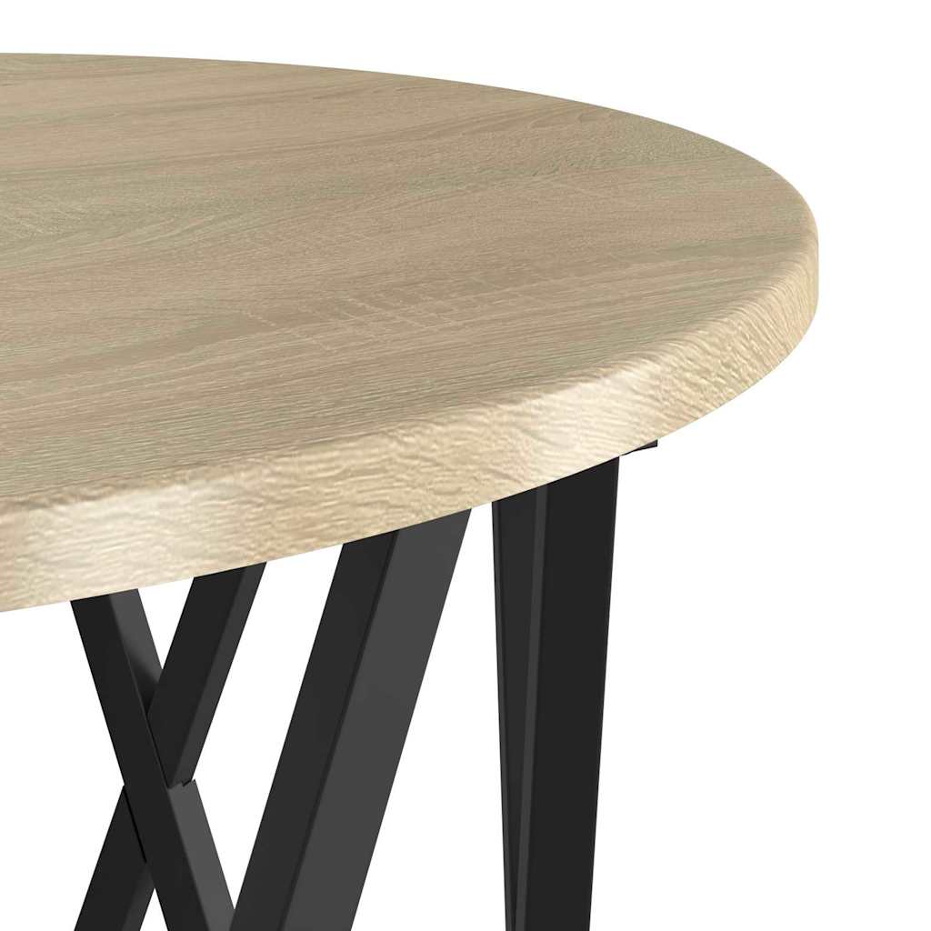 vidaXL Stolik boczny 2 pcs Dąb Sonoma Drewno inżynieryjne i stal
