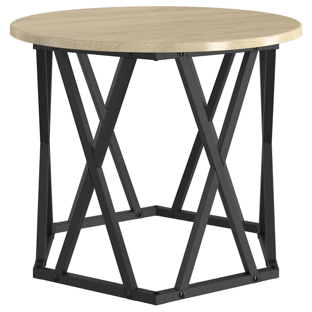 vidaXL Stolik boczny 2 pcs Dąb Sonoma Drewno inżynieryjne i stal