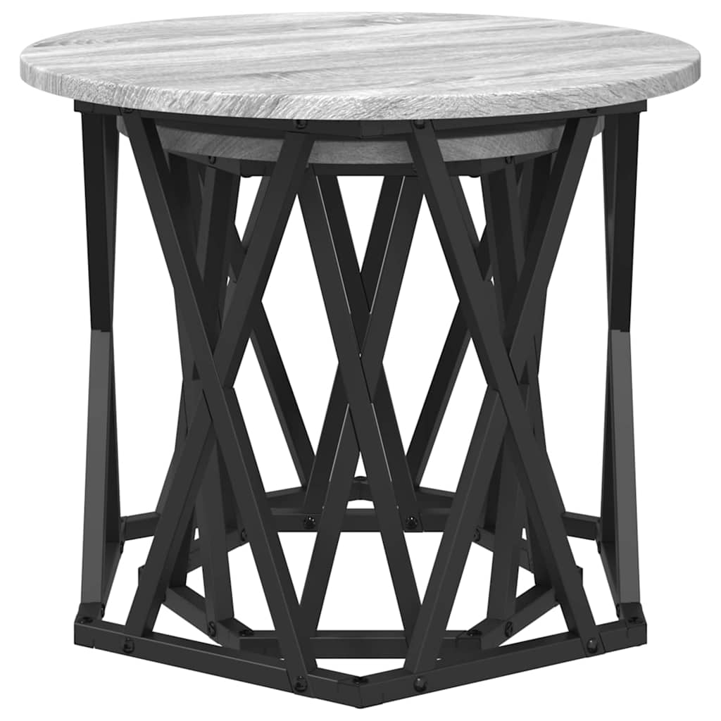 vidaXL Stolik boczny 2 pcs Szary Sonoma Drewno inżynieryjne i stal