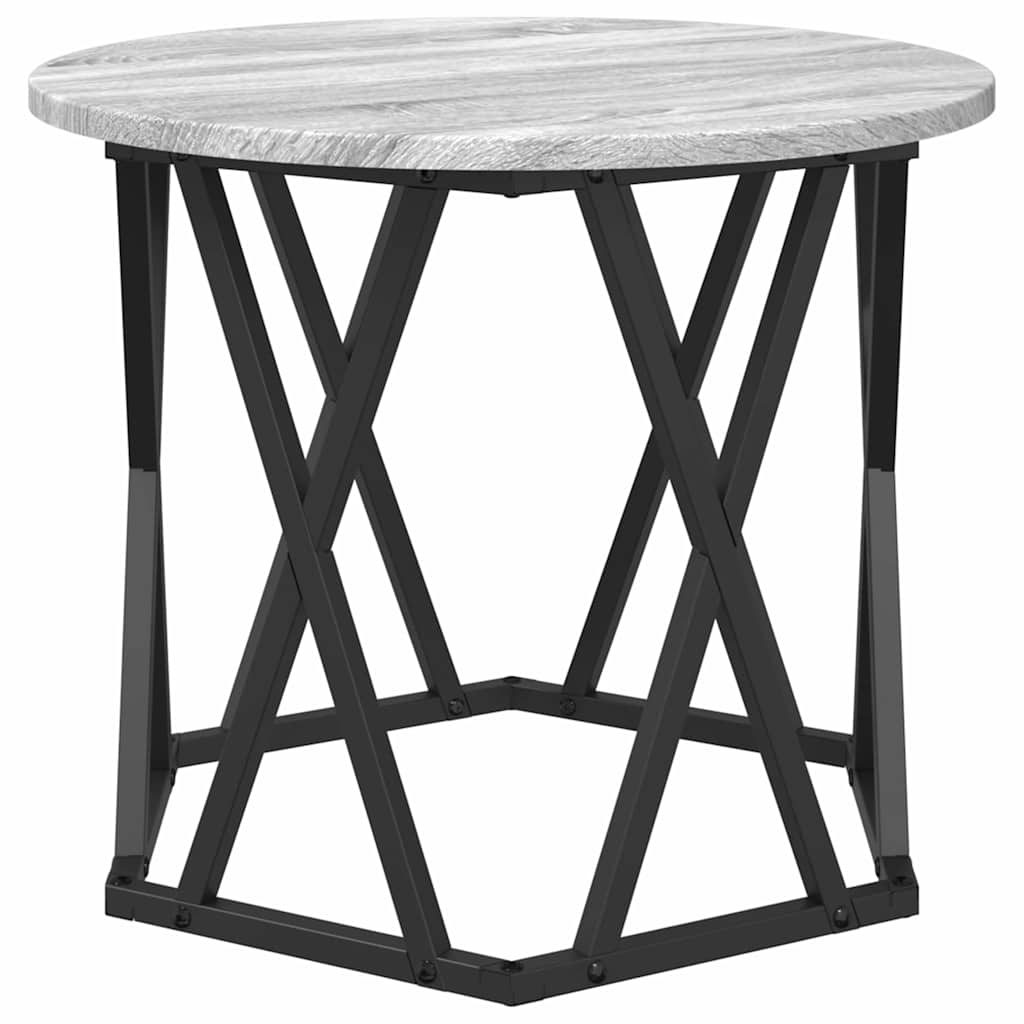 vidaXL Stolik boczny 2 pcs Szary Sonoma Drewno inżynieryjne i stal