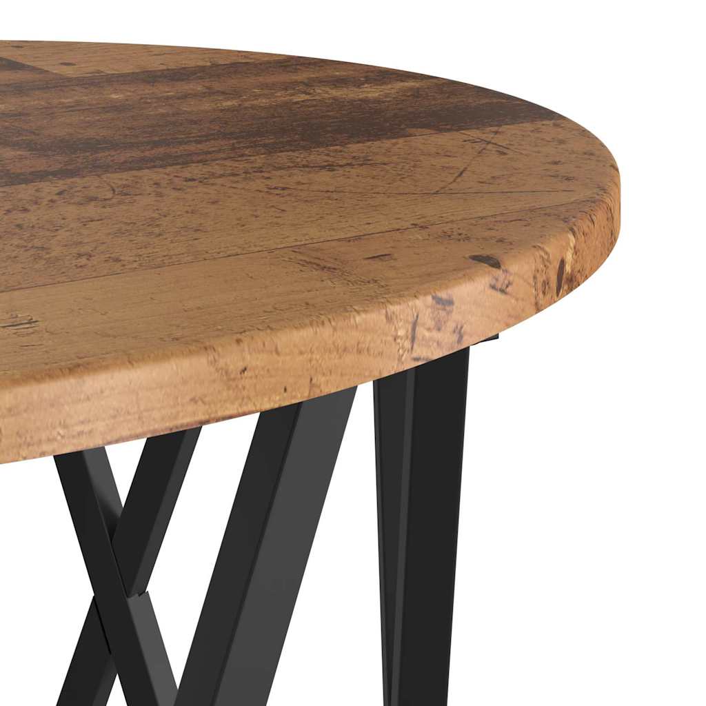 vidaXL Stolik boczny 2 pcs drewno z odzysku Drewno inżynieryjne i stal