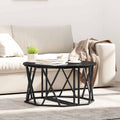 vidaXL Stolik kawowy Czarny Dąb 80 x 80 x 42 cm