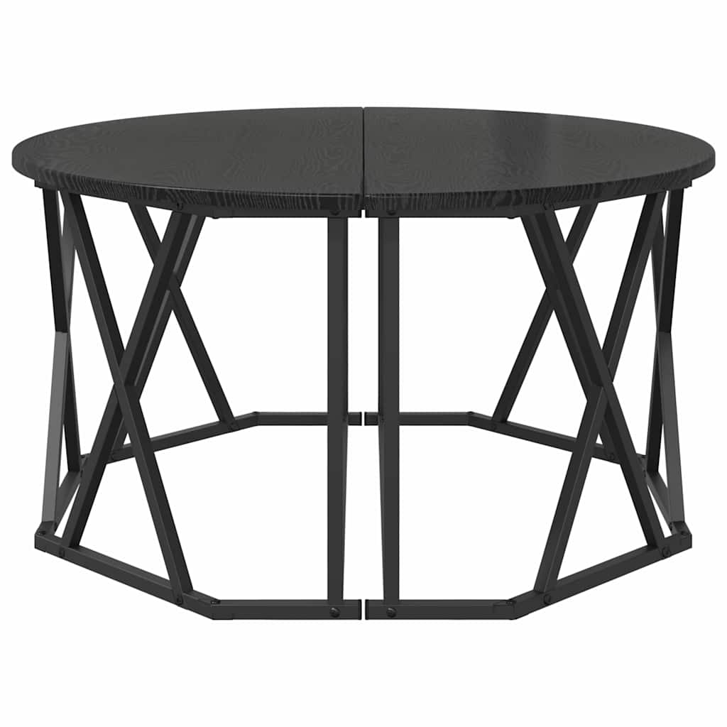 vidaXL Stolik kawowy Czarny Dąb 80 x 80 x 42 cm