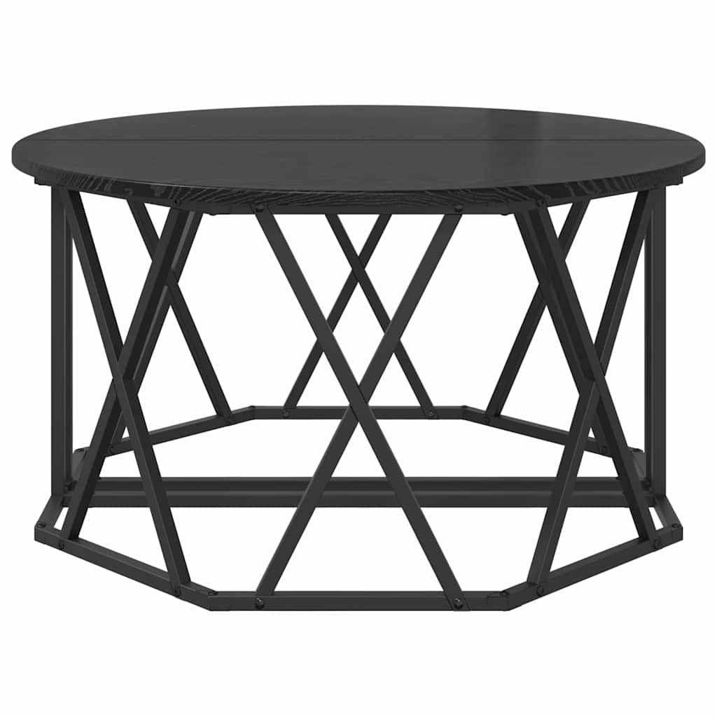 vidaXL Stolik kawowy Czarny Dąb 80 x 80 x 42 cm
