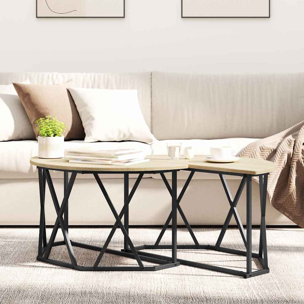 vidaXL Stolik kawowy Dąb Sonoma 80 x 80 x 42 cm