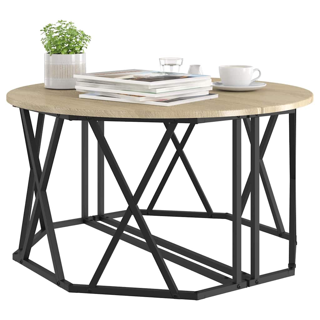 vidaXL Stolik kawowy Dąb Sonoma 80 x 80 x 42 cm