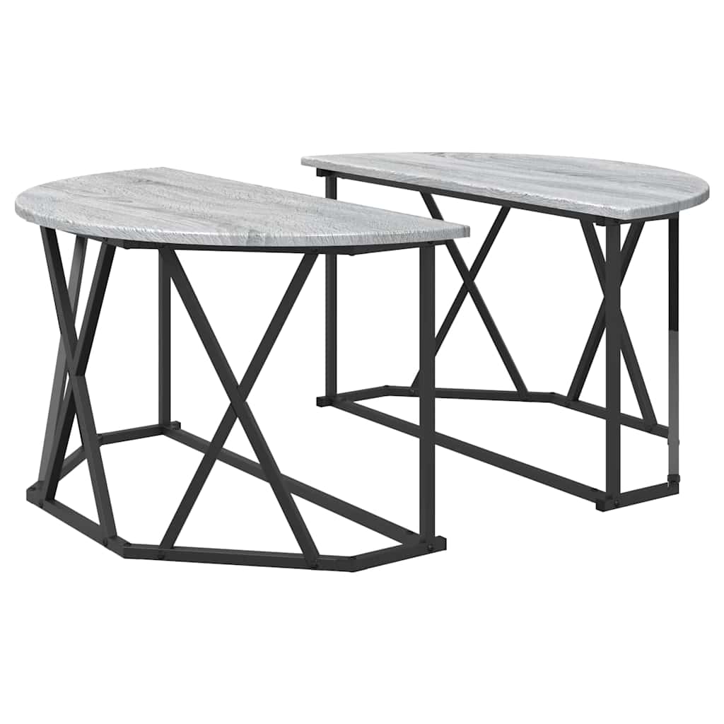 vidaXL Stolik kawowy Szary Sonoma 80 x 80 x 42 cm