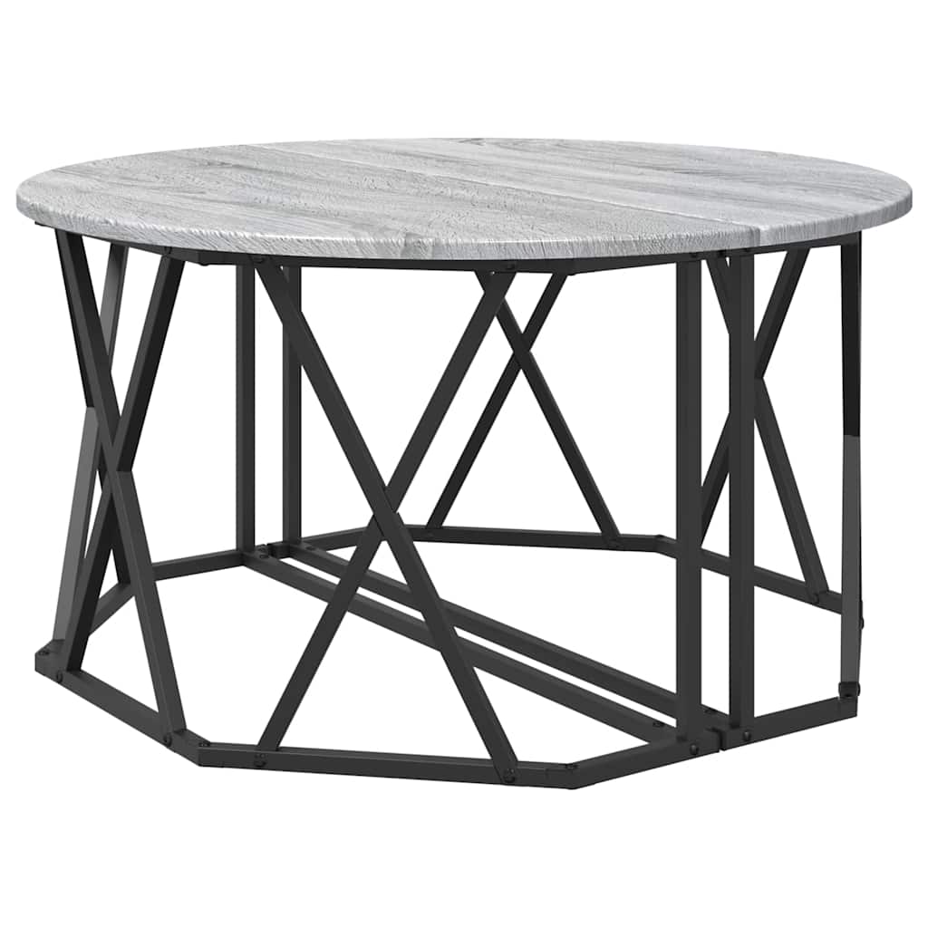 vidaXL Stolik kawowy Szary Sonoma 80 x 80 x 42 cm