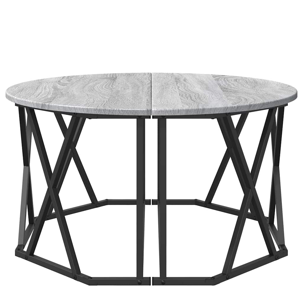 vidaXL Stolik kawowy Szary Sonoma 80 x 80 x 42 cm