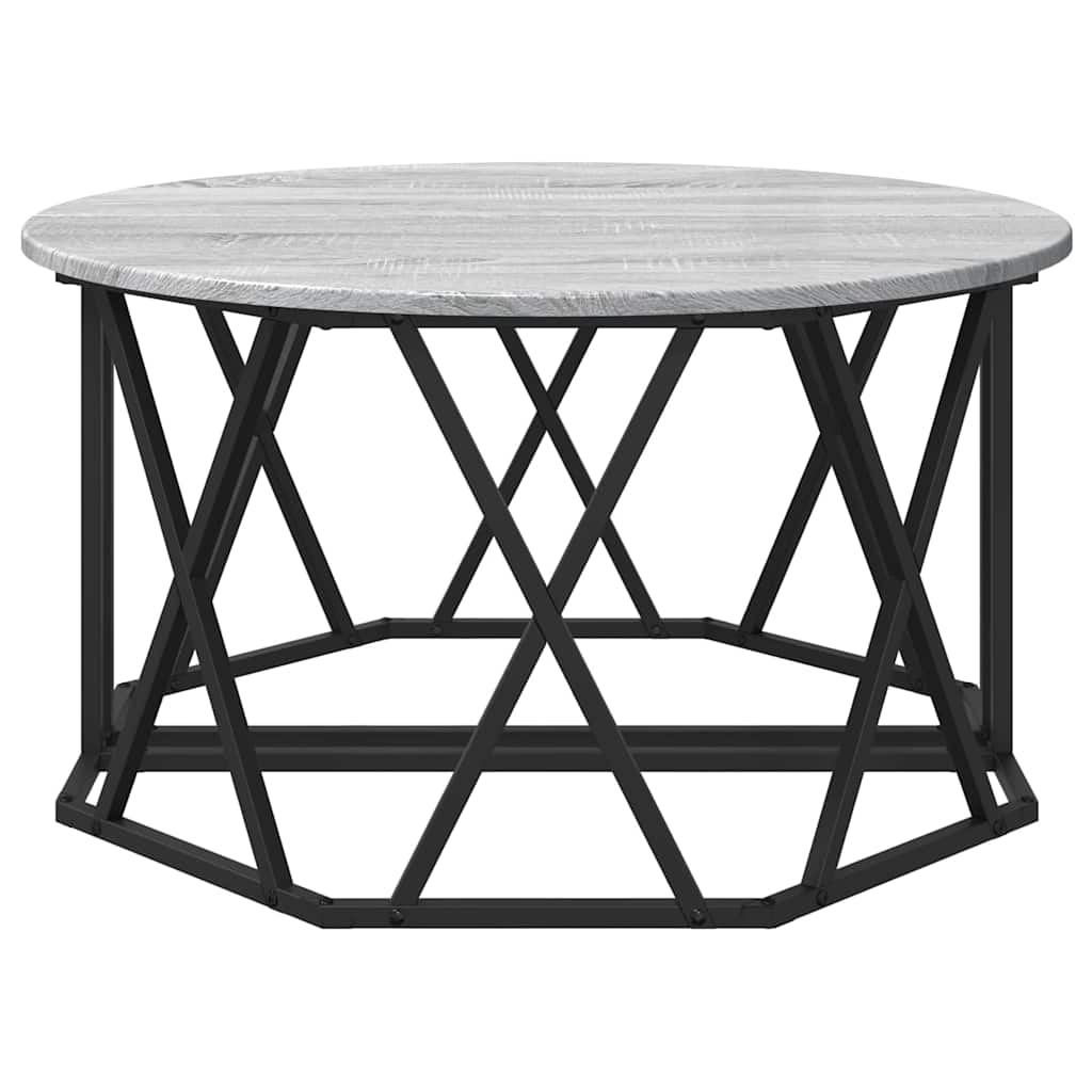 vidaXL Stolik kawowy Szary Sonoma 80 x 80 x 42 cm