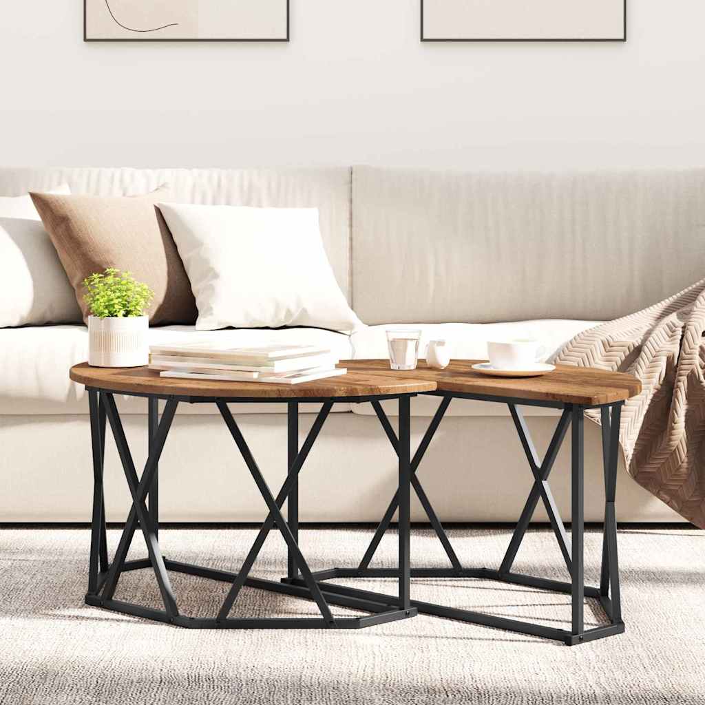 vidaXL Stolik kawowy Stare drewno 80 x 80 x 42 cm