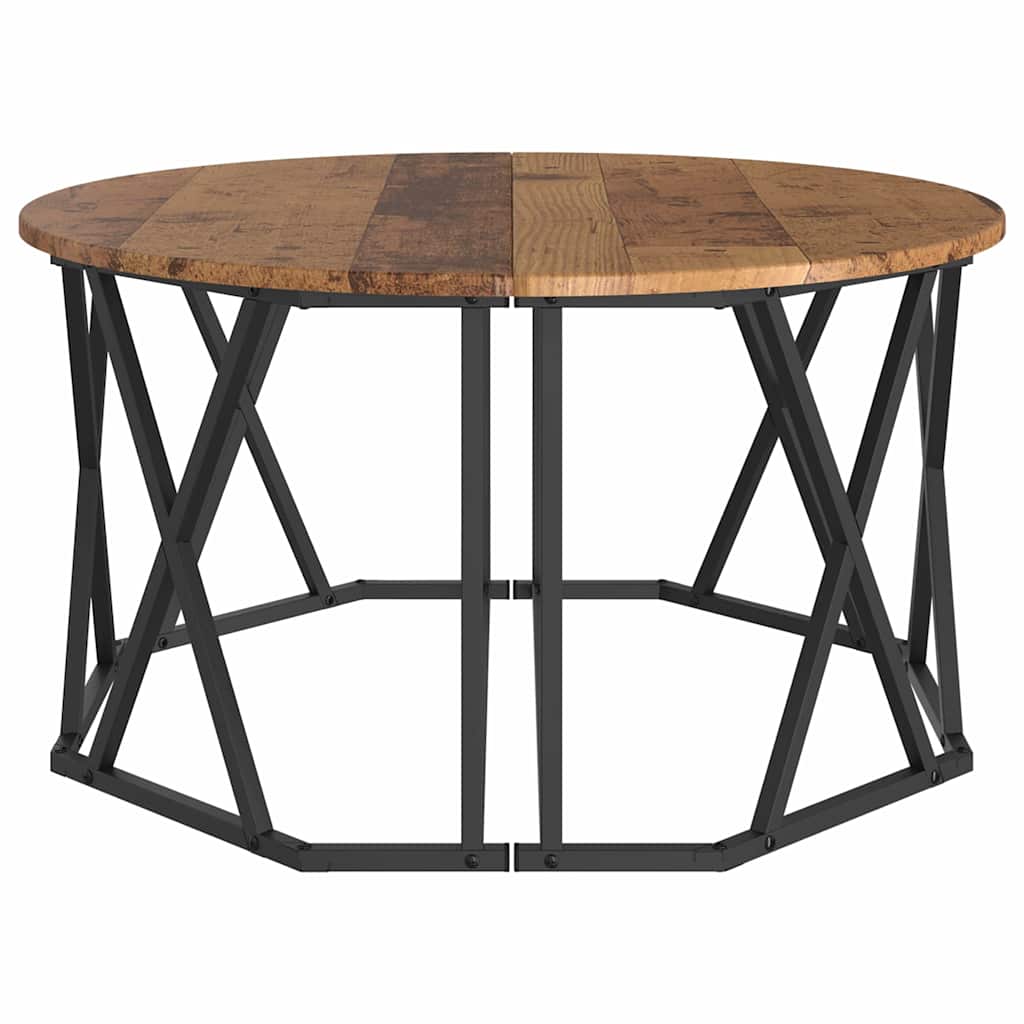 vidaXL Stolik kawowy Stare drewno 80 x 80 x 42 cm