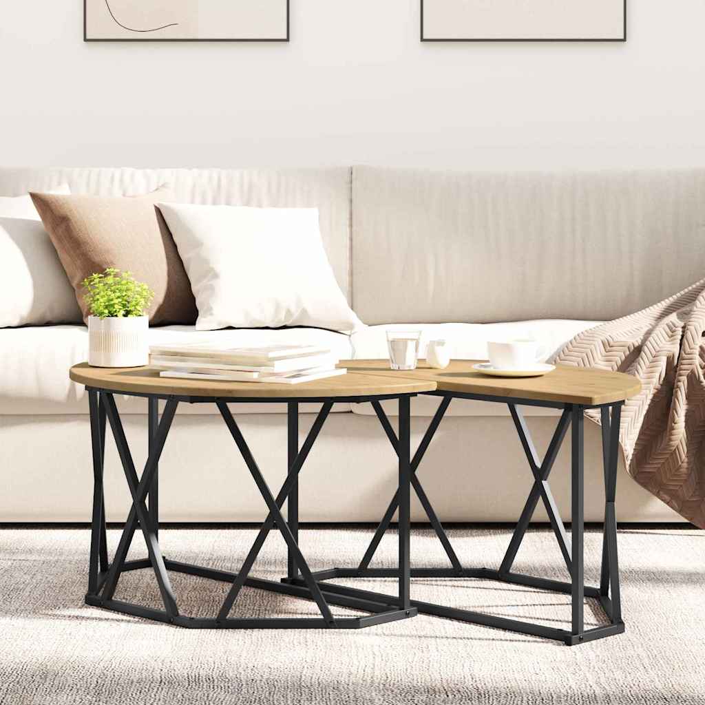 vidaXL Stolik kawowy Dąb rzemieślniczy 80 x 80 x 42 cm