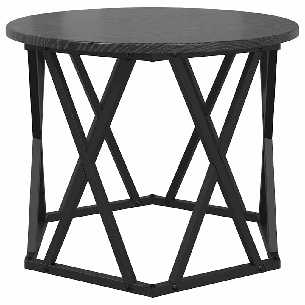 vidaXL Stolik boczny do nestingu 3 pcs Czarny Dąb